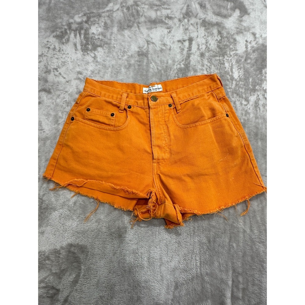 Guess Denim Shorts Womens Size 4 Orange 5 Pocket Made In U.S.A. See Photos Desc.